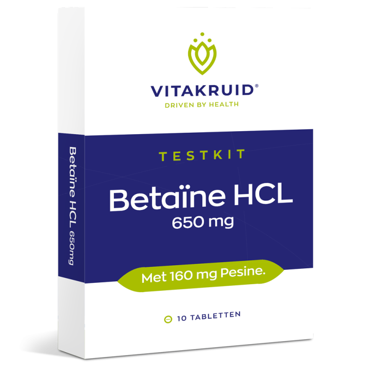 Vitakruid | Betaïne HCL Testkit | 10 tabletten