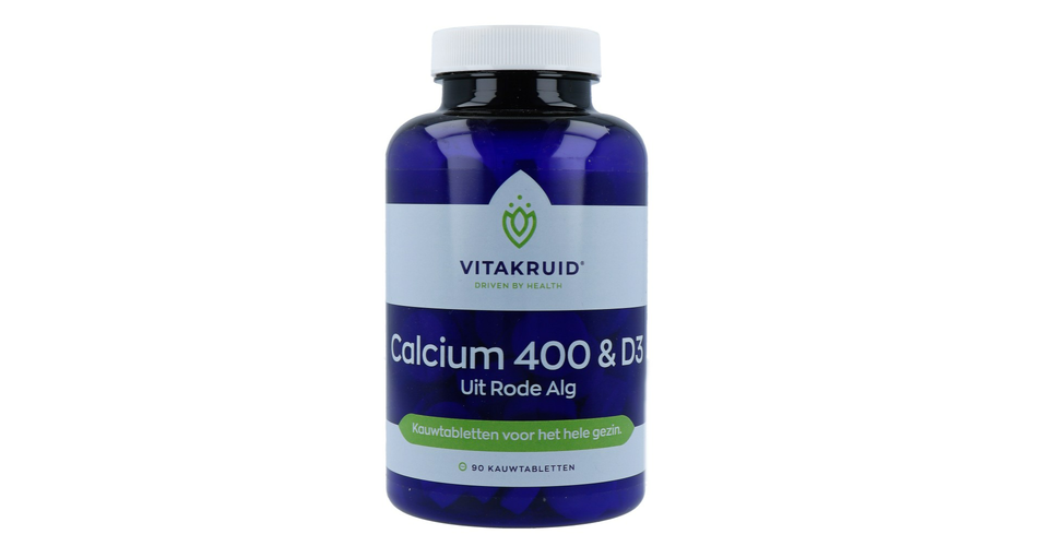 Vitakruid | Calcium 400 & D3 | 90 kauwtabletten