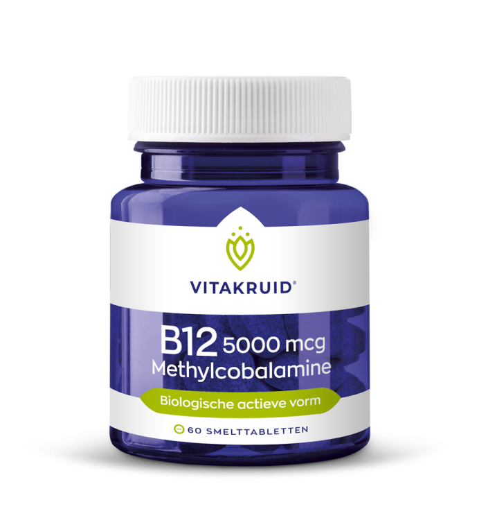 Vitakruid | B12 5000 mcg Methylcobalamine | 60 smelttabletten
