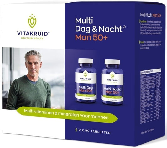 Vitakruid | Multi Dag & Nacht Man 50+ | 2 x 90 tabletten