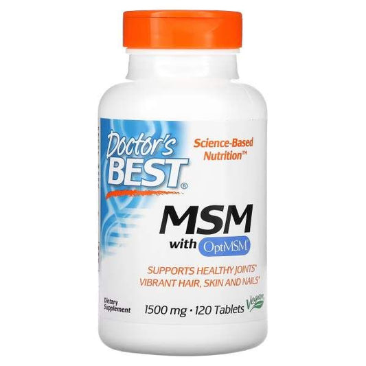 Doctor's Best | MSM Tabletten met OptiMSM 1,500 mg | 120 tabletten