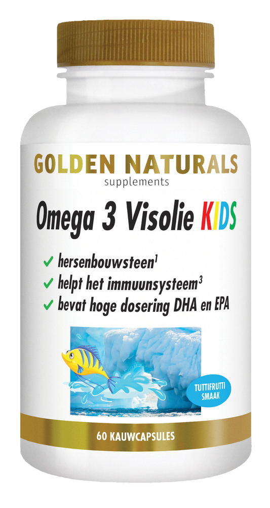 Golden Naturals | Omega 3 Visolie Kids | 60 capsules