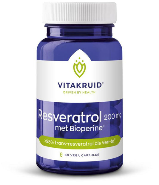 Vitakruid | Resveratrol 200 mg met Bioperine | 60 capsules