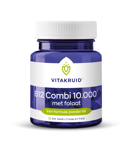 Vitakruid | B12 Combi 10.000 met folaat | 120 smelttabletten