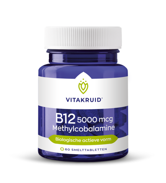 Vitakruid | B12 5000 mcg Methylcobalamine | 60 smelttabletten